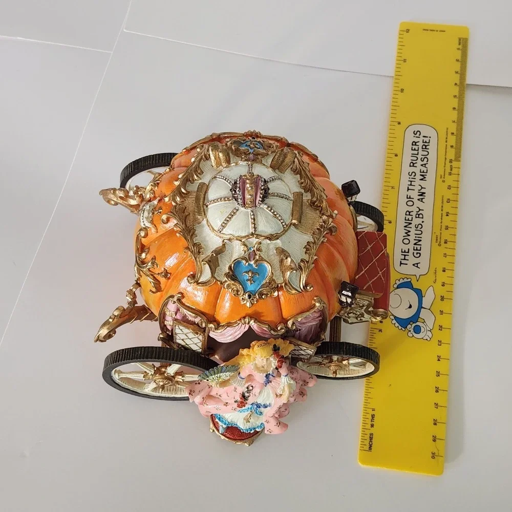 Fitz & Floyd Cinderella Musical Carriage Figurine Pumpkin Coach Swan Lake w/ Box